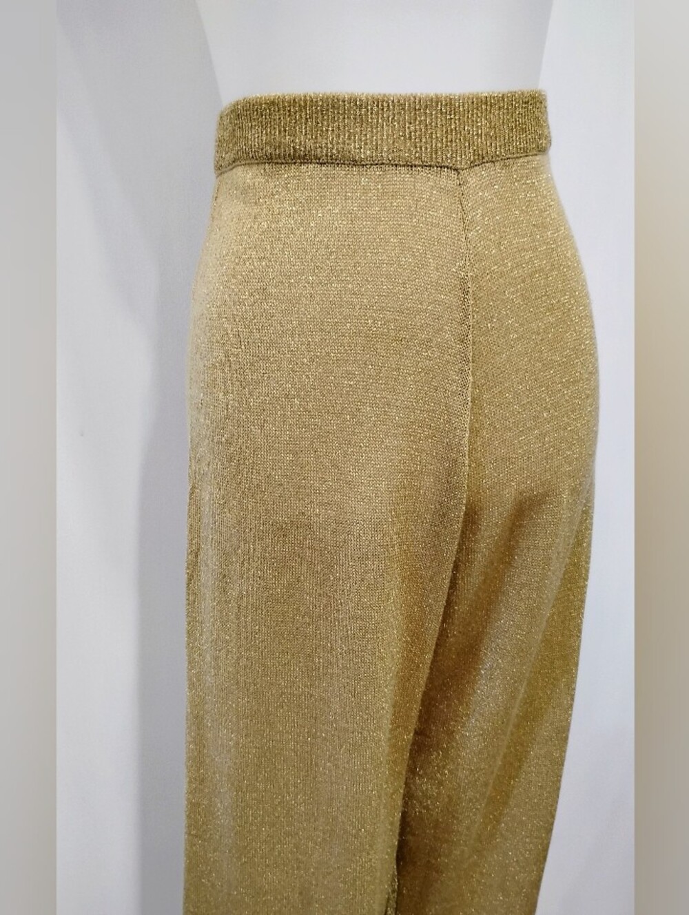 ROCHELLE GOLD KNIT PANTS NWT